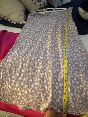 Blush Lavender Floral Midi Skirt